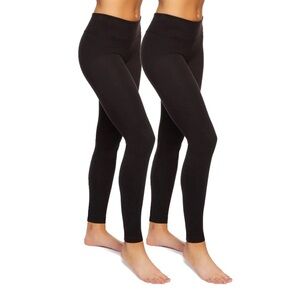 Felina 2pk Athleisure Performance Legging Leggings w/Slimming Waist Band S